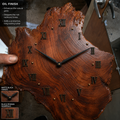 Handcrafted Old-Growth Coastal Redwood Wall Clock