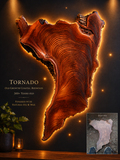 TORNADO Old-Growth Coastal Redwood Art Slab